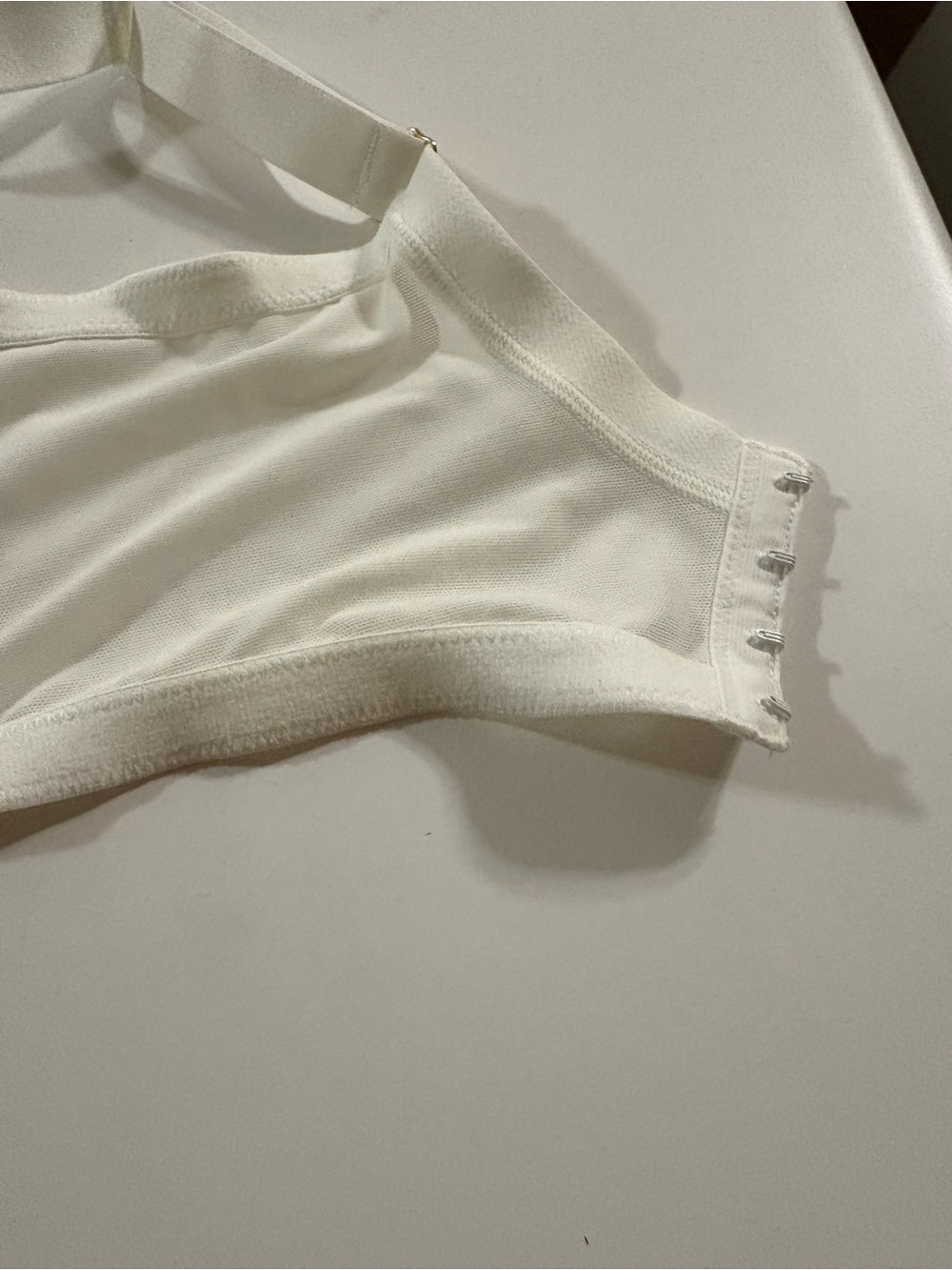 Cacique Ivory Lace Bra with Light Blue Trim - Picture 5 of 7